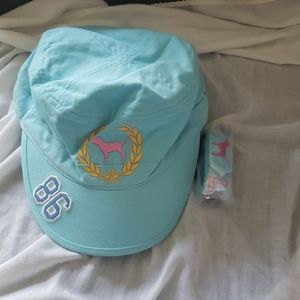 Pink hat and lanyard